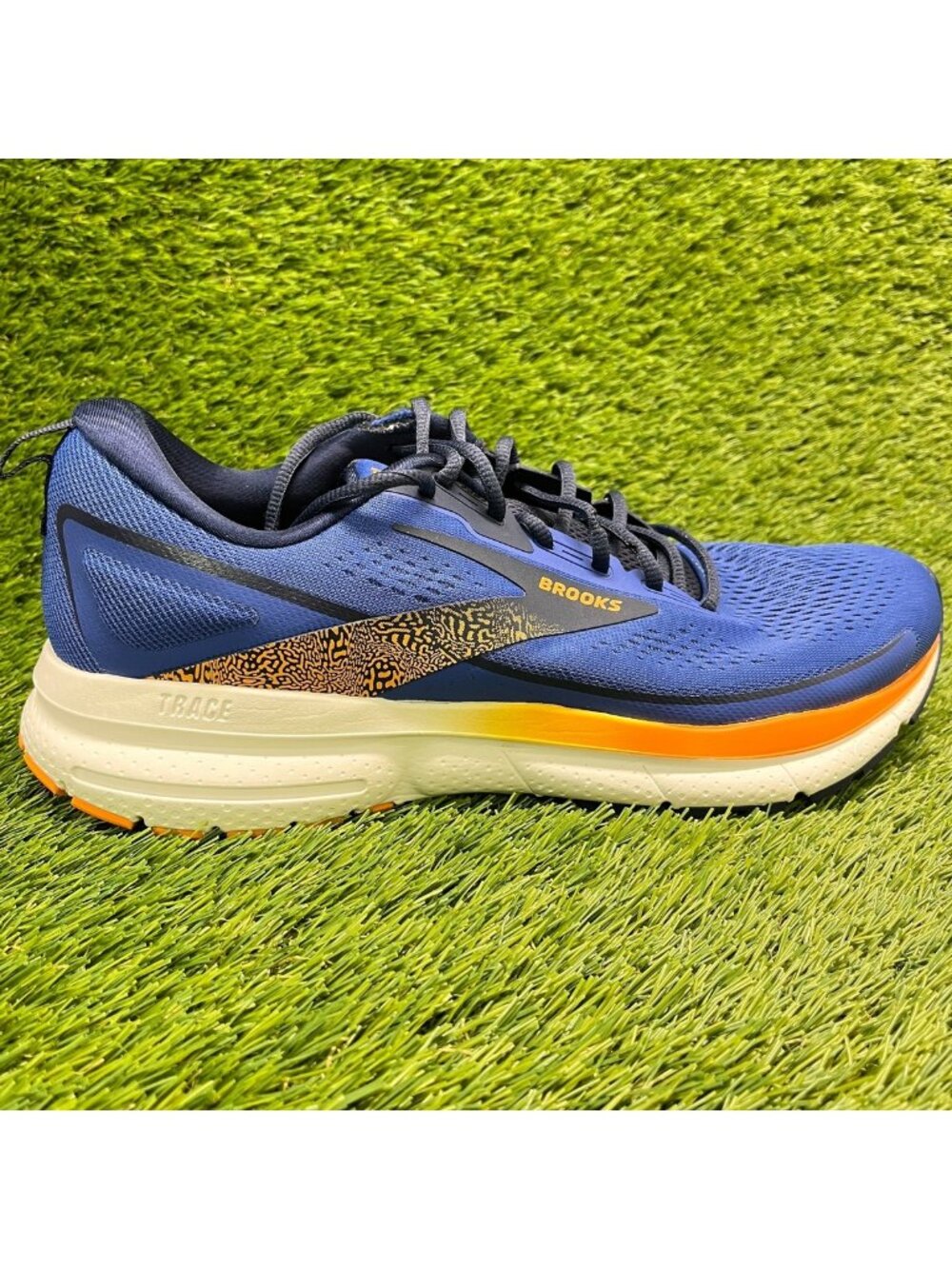 Brooks Trace 3 Mens Size 11.5 Blue Orange White Athletic Running Shoes Sneakers
